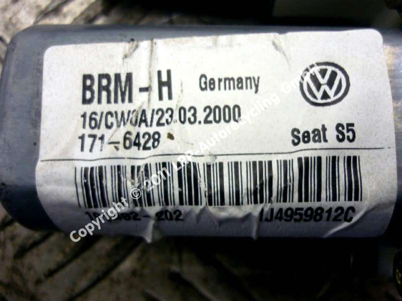 Seat Leon 1M Fensterhebermotor Tür hinten rechts 1J4959812C BROSE BJ2000